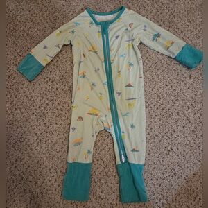 Cocomoon 6 - 9 Months SURF-O-SAURUS Coveralls Baby Pajamas zipper Onesie